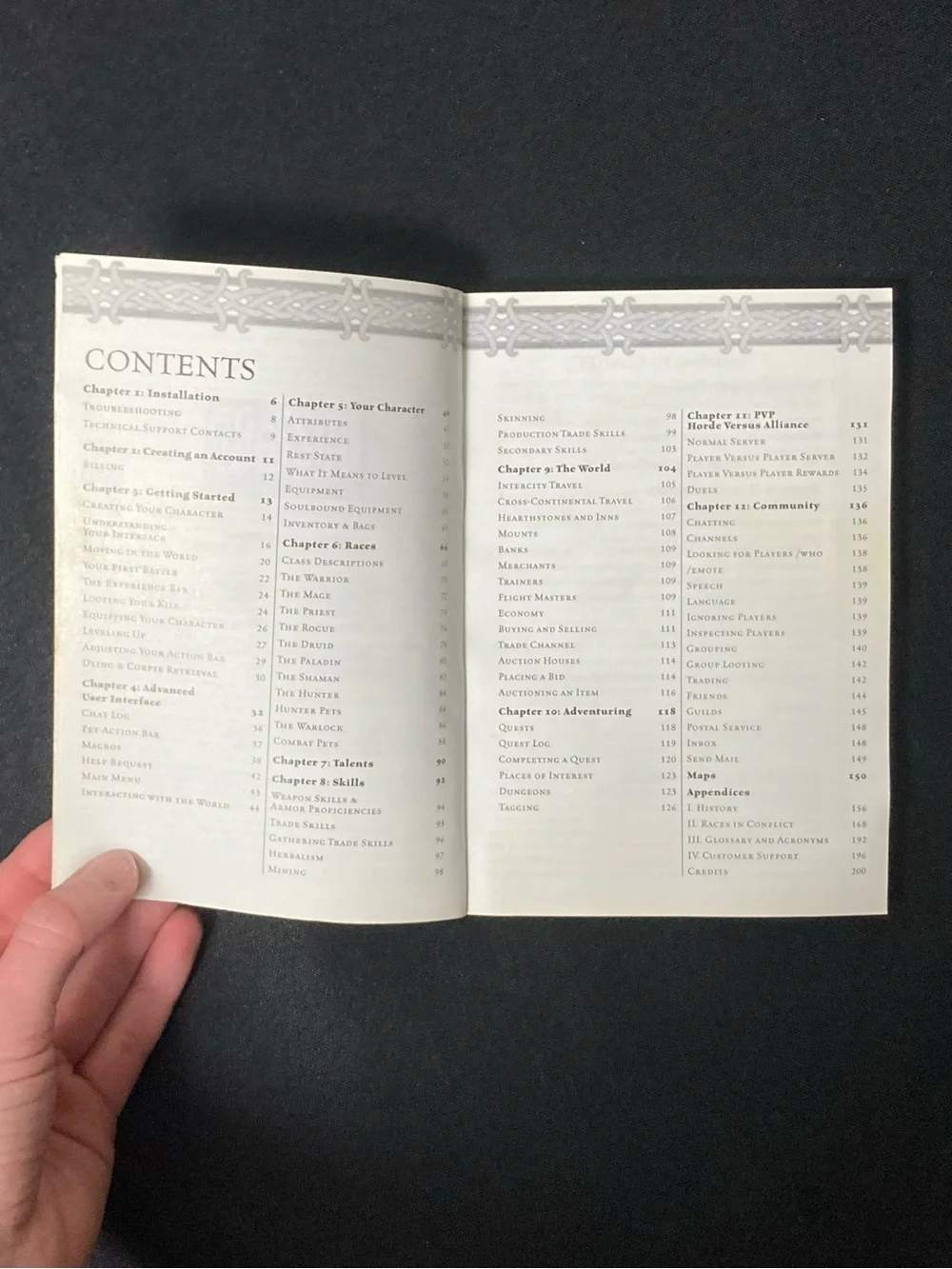 2004 World of Warcraft Game Manual Paperback